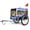 Blue Gray, variant on Large Folding Bike Trailer for Dogs - 20×2 1/8 Inches Wheels, Heavy-Duty Steel Frame, Spacious Design, All-Terrain Cycling, Jogging & Camping Adventure