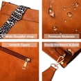 thumbnail image 4 of AUYOCO Bolso bandolera de piel vegana para mujer, bolso cruzado con correa para guitarra, bolsillos con cremallera, bolso de hombro, 4 of 5