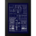 thumbnail image 2 of Buhlmann, J. 11x14 Black Modern Framed Museum Art Print Titled - Details of Basilica at Vicenza and Library at Venice (Blueprint), 2 of 5