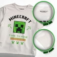 thumbnail image 4 of Minecraft Creeper Boys 3-Piece Set - Short Sleeve Graphic T-Shirt, Shorts & Socks - Complete Summer Outfit for Kids (Sizes 4-16), 4 of 8