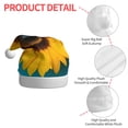 thumbnail image 4 of Fuzoiu Golden Sunflower in Blue Print Santa Hat Christmas Hat for Adults,Santa Hats with Pompom, Unisex Xmas Holiday Hat for Christmas New Year Festive Party Supplies, 4 of 6