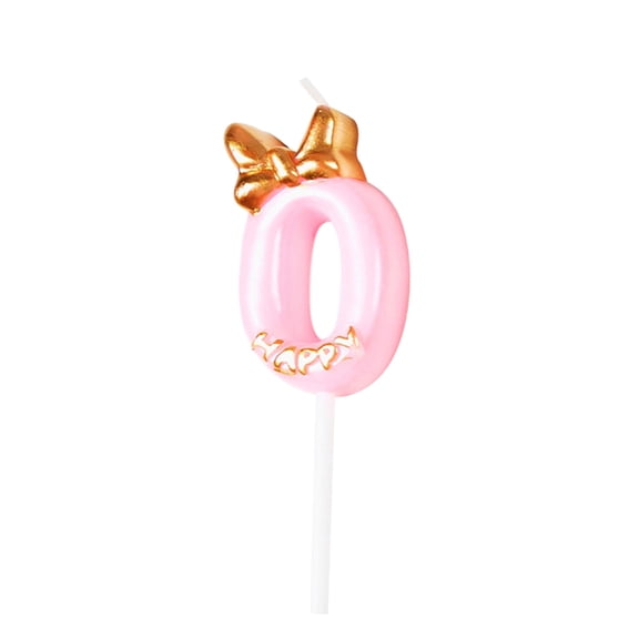 goowrom Bougies d'Anniversaire Numérales Décoration de Gâteau avec Nœud/chapeau pour Garçons Filles