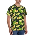 thumbnail image 2 of Bixox Men's Fresh Avocado Printed Short Sleeve Skinny Athletic T-Shirt, 2 of 6