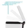 thumbnail image 6 of Home Zone Living 1.3 Gallon Slim Stainless Steel Trash Can with Step On Pedal and Soft Close Lid, White, 6 of 8