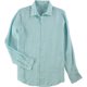 thumbnail image 1 of Tasso Elba - Camisa con botones de lino teñido cruzado para hombre, verde, grande, 1 of 1