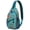 Marine Waves a, variant on Hippie Tribal Style Sling Backpack Lightweight Crossbody Bag for Travel, Vintage Ink Pattern Shoulder Daypack