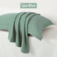 thumbnail image 6 of Unique Bargains 2-Pack Envelope Closure Pillow Sham Queen Spa Blue, 6 of 8