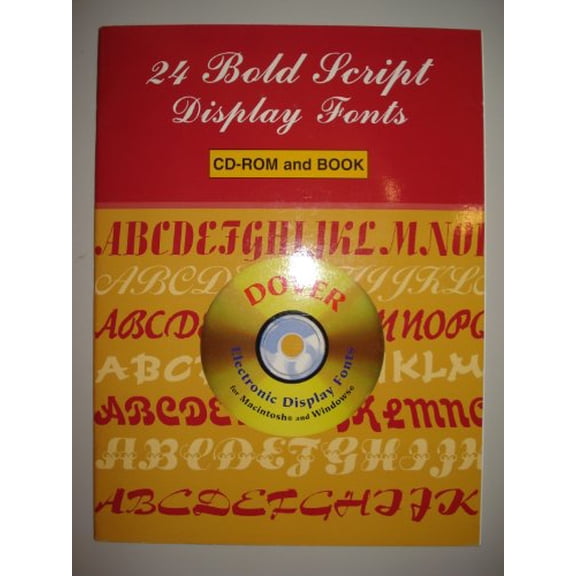 Pre-Owned 24 Bold Script Display Fonts Paperback