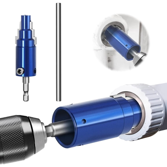1 Pack Broken Pipe Extractor Tool Set for 1/2", 3/4", 1" - 40CRV Steel Hex Shank Valve Extractor for Removes Rusted/Damaged Faucet Bolts & Angle Valves(a)