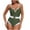 Green, variant on Women's One-Piece Swimsuit Plunging Cheeky Underwire Bikinis High Cut Thong Belted Bathing Suits for Beach Vacation Pool Party Green S