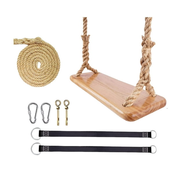 Columpio Colgante De Madera Resistente, Asiento Para árbol, Patio, Interior Y Exterior Para Niños