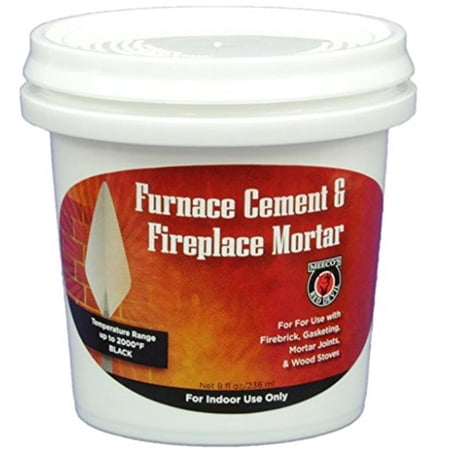 Meeco Manufacturing Furnace Cement & Mortar, Black - 0.5 Pint