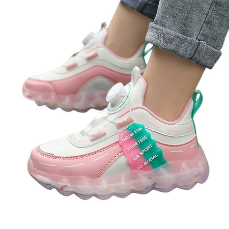 

RUICUW Toddler Boys Trendy Breathable Mesh Light Up Running Shoes With Assorted Colors 9-9.5 Years