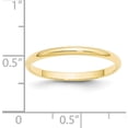 thumbnail image 4 of 10K Yellow Gold 10Ky 2mm Ltw Half Round Band Size 12 Made In United States 1hrl020-12, 4 of 5