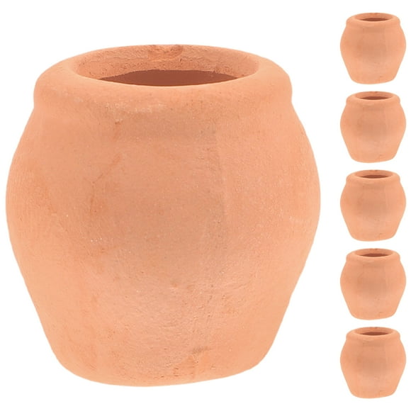 6pcs Mini Ceramic Flower Pots 1 Inch Tiny Clay Planters For Succulent Plants Small Terracotta Pots For Indoor And Outdoor Garden Decorative Nursery Pots