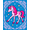 Pink, Pattern 2, variant on ODIKA 2x3 Machine Washable Non-Slip Area Rug, Latch Hook Kit Galloping Stallion Needlework Canvas Pre Printed High Traffic Rug, Pink, 635415