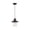Clear, variant on 60 Watt Mini Pendant Light with Metal Body and Glass Shade, Black and Clear