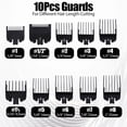 thumbnail image 2 of 10 Pcs Black Wahl Clipper Guards, Hair Clipper Guards Wahl Guards, Hair Clippers Men Professional, Universal Professional Hair Clipper Guide Combs for Most Clippers Trimmers, 2 of 5