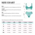 thumbnail image 4 of Kdxio Teal Turquoise Print Women's 2 Piece High Waisted Wrap Spaghetti Strap Summer Swimsuit Bikini Set-Large, 4 of 7