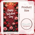 thumbnail image 2 of Pink  Valentine's Banner Rose Decor Romantic Backdrop Heart Pattern Cherry Blossom Design Heart Background for Valentine's Party Romantic Date Anniversary Celebration, 2 of 8