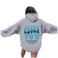 thumbnail image 3 of Christian Hoodies for Women 2025 Jesus Hoodie Long Sleeve Y2K Hoodies with Pockets Hooded Sweatshirt Pullover Tops, 3 of 8