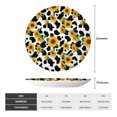 thumbnail image 2 of Bingfone Cute Cow Print Sunflower A Print Bone China Dinner Decorative Plates,Handmade Ceramic Dinner Plate with Stand for Home Club-8in, 2 of 6