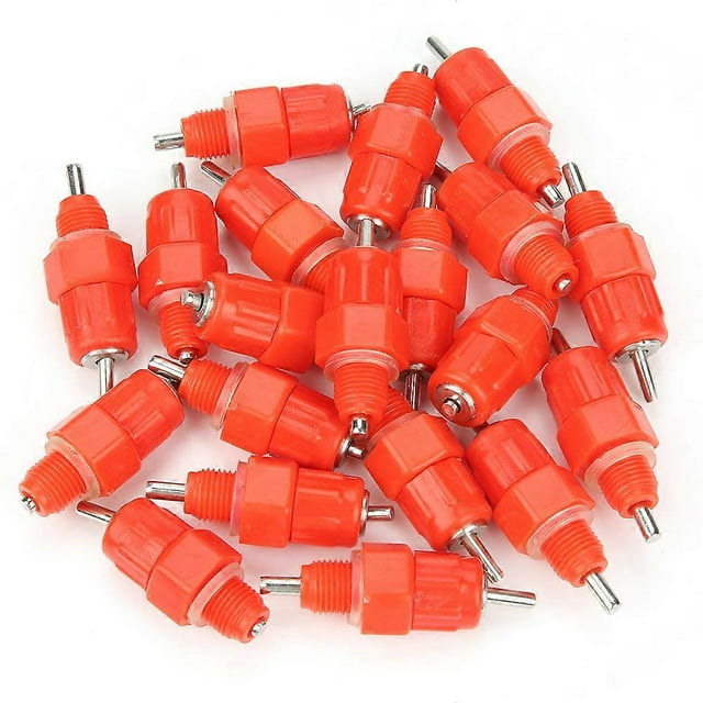 Lot de 20 abreuvoirs automatiques à tétine à visser pour poulets, canards et bétail