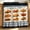 Blue Check Food, variant on Orange Green Oven Curtain 30" x 25.2", Retro Menu Kitchen Oven Skirt Curtain, Cotton Blend Canvas Oven Door Cover with Food Grid and Gingham Ruffle