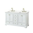 thumbnail image 4 of Wyndham Collection Wcs202060d-Qtz-Us3mxx Deborah 60" Free Standing Double Basin Vanity Set, 4 of 6