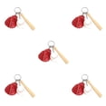 thumbnail image 2 of Billuyoard 3 piezas de llavero de béisbol artificial pequeño guante de murciélago colgante llavero decoración regalo deportivo niños niñas Rojo 5Conjunto, 2 of 6