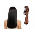 thumbnail image 4 of 6X Peine para Desenredar - Peine de Madera de Dientes Anchos para Cabello Rizado - Sin Peine de SáNdalo de Madera Natural EstáTico, 4 of 5