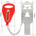 thumbnail image 3 of Cerradura de puerta portátil, duradera, cómoda, desmontable, antioxidante (rojo) (1 unidad) brillar Electrónica, 3 of 5
