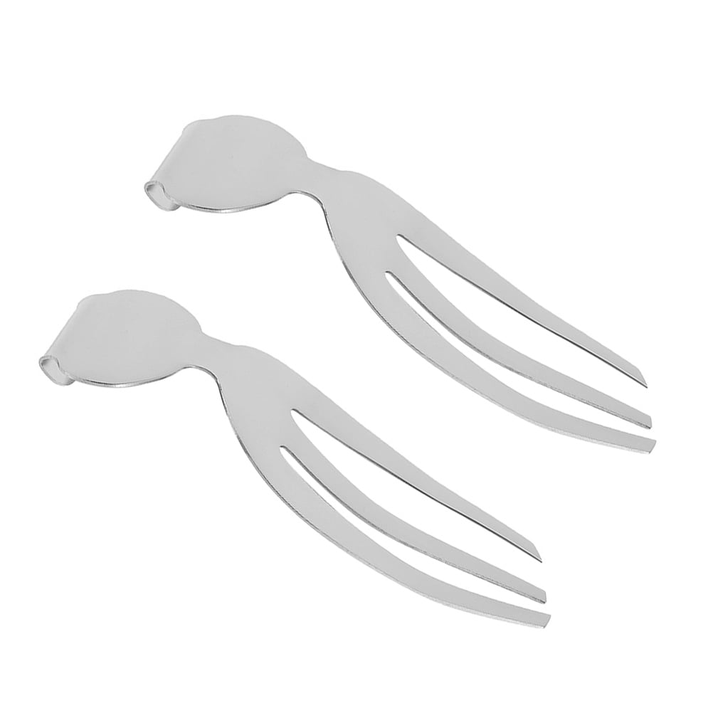 2pcs Stainless Steel Salad Hands Stainless Steel Salad Server Fork for