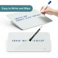 TOWON Mini Glass Whiteboard, 8"x6" Small Desk Dry Erase White Board