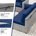 thumbnail image 4 of Snubbull 8-Piece Patio Furniture Cushions, Replacement Outdoor Cushions for 3-Seat Sectional Sofa, Waterproof & Zipped, 25.6"*23.6"*4", Blue, 4 of 8