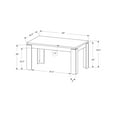 thumbnail image 4 of Dining Table, 60" Rectangular, Kitchen, Dining Room, White Laminate, Contemporary, Modern, 4 of 21