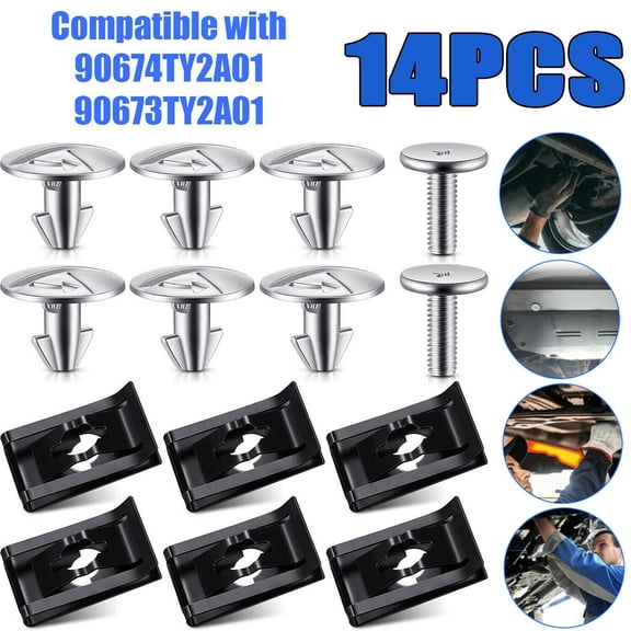 14X Engine Cover Lower Pin Screw # 90674-TY2-A01 Fit for Honda CR-V Civic Accord