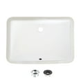 thumbnail image 2 of Stylish Undermount 21” Rectangular Porcelain Bathroom Sink & 2 Accessories P-203, 2 of 12