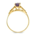 thumbnail image 2 of 14K Yellow Gold Ring Band Fashion Alexandrite, Lab Created Phenomena, Size 6, 2 of 3