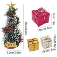 thumbnail image 3 of Cheapark Mini Christmas Tree Ornaments Set Miniature Holiday Scene Decoration, 3 of 6