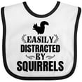 thumbnail image 3 of Inktastic Easily Distracted by Squirrels Boys or Girls Baby Bib, 3 of 4