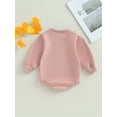 thumbnail image 4 of Fortune Unisex Baby Sweatshirt Rompers Infant Solid Color Long Sleeve Jumpsuit 0-2Y, 4 of 5