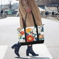 thumbnail image 4 of FORMRS Canvas Laptop Tote Bag for Women with 15.6" Computer Compartments Shoulder Handbag, Colorful Flowers Pattern, 4 of 7