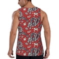 thumbnail image 3 of Fotbe Dragons2 Pattern Men's Quick Dry Workout Tank Top Gym Muscle Tee Fitness Bodybuilding Sleeveless T Shirt Breathable Workout Shirt-Small, 3 of 9