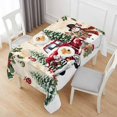 thumbnail image 6 of Christmas Table Cloth Waterproof Tablecloths, Xmas Snowman Truck Snowflake Tree Balls Vintage Tablecloth Dining Table Cover for Kitchen Party Tabletop Outdoor, Rectangle Tablecloth 60x120 Inch, 6 of 9