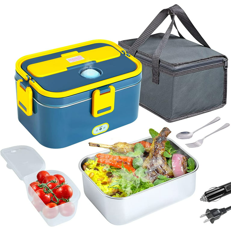  Electric Lunch Box for Adult,Heated Lunch Boxes for Men 3 in 1  Portable Food Warmer 12/24/110V,Upgraded Heater for Car Truck Work  Loncheras Electricas: Home & Kitchen
