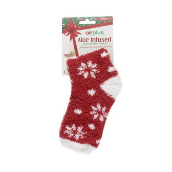 Airplus Holiday Crew Sock, Elsa's Red Sweater, Women's 5-10