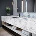 thumbnail image 3 of Caltero Marble Wallpaper Peel and Stick White Black Contact Paper Locker Wallpaper for Bathroom Kitchen Walls, 15.7"x118", 3 of 7