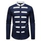 thumbnail image 1 of pstuiky Camisas casuales de manga larga para hombre, Camisa informal de negocios con cuello redondo y manga larga con bloques de color a la moda para hombre camisetas de hombre l, 1 of 9