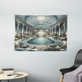 thumbnail image 2 of Ambesonne Art Nouveau Tapestry Wall Hanging, Panorama of a Pool Hall, 60"x40", Pale Taupe Blue Grey, 2 of 3